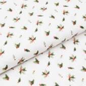 Tecido Patchwork Digital Fuxicos NAT107 Mini Azevinhas 0,48x1,46mts