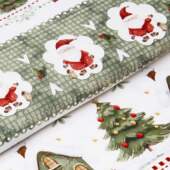 Tecido Patchwork Digital Fuxicos NAT113 Barrado Natal Dos Sonhos 0,58x1,46mts