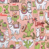 Tecido Patchwork Dohler 23139-5505 Love Lhama 0,48x1,50mts