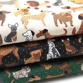 Tecido Patchwork Eva e Eva Coleção Dog Love 0,48x1,46mts FL