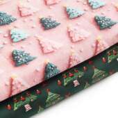 Tecido Patchwork Digital Fabricart Árvore de Natal 0,48x1,50mts
