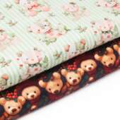 Tecido Patchwork Digital Fabricart Natal Ursos 0,48x1,50mts