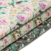 Tecido Patchwork Digital Fabricart Coleção Purple Life 0,48x1,46mts