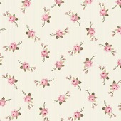 Tecido Patchwork Fabricart T09903 Botão Listrado Creme 0,48x1,46mts