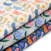 Tecido Patchwork Digital Fabricart Coleção Voando Azul 0,48x1,46mts