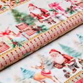 Tecido Patchwork Digital Circulo Natal 461830 2757 Barrado 0,58x1,50mts FL