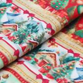Tecido Patchwork Digital Circulo Natal 485799 2866 Barrado 0,58x1,50mts