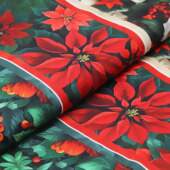 Tecido Patchwork Digital Circulo Natal 485896 2874 Barrado 0,58x1,50mts