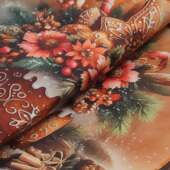 Tecido Patchwork Digital Circulo Natal 485918 2888 Jogo Americano 0,58x1,50mts