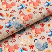 Tecido Patchwork Peripan 9050-V525 Galinhas 0,48x1,50mts