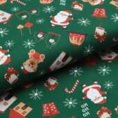 Tecido Patchwork Peripan Natal 7195-V01 Urso 0,48x1,50mts
