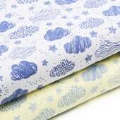 Tecido Patchwork Peripan Soft Nuvem 0,48x1,50mts