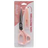 Tesoura Corte e Costura com Capa Protetora Arte Punto Rosa 20,5cm