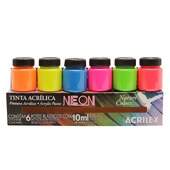 Tinta Acrilex Nature Colors Neon Ref.03906 6x10ml com 06 Und