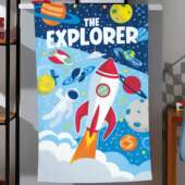 Toalha de Banho Infantil Dohler Astronauta The Explorer 70cmx1,15mts
