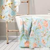 Toalha De Banho Jacquard Pérola Florido Catia  Dohler 70cmx1,40mts