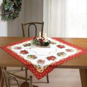 Toalha de Mesa Athenas Quadrada Dohler Natal 107 78x78cm FL