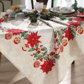 Toalha de Mesa Athenas Quadrada Dohler Natal 108 1,40x1,40mts
