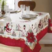 Toalha de Mesa Athenas Quadrada Dohler Natal 119 1,40x1,40mts