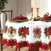 Toalha de Mesa Athenas Redonda Dohler Natal 107 1,60mts