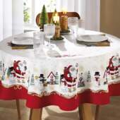 Toalha de Mesa Athenas Redonda Dohler Natal 119 1,60mts