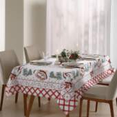 Toalha de Mesa Athenas Retangular Dohler Natal 125 1,40x2,10m
