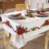 Toalha de Mesa Athenas Retangular Dohler Natal 105 1,40x2,10mts