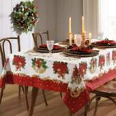 Toalha de Mesa Athenas Retangular Dohler Natal 107 1,60x2,50mts FL