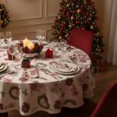 Toalha de Mesa Celebra Redonda Dohler Natal 121 1,60mts