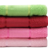 Toalha Estilotex Rosto c/ Barra de etamine para bordar Pacote c/3 unidades