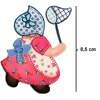 Aplicação Termocolante Menina Caçadora de Borboleta JBT-7275 3und
