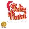 Aplique de EVA com Glitter Feliz Natal Duplo 114045 03 Und FL