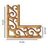 Aplique em MDF Cantoneira Reta P Ref.10809 6x6cm FL
