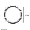 Argola Metal Fermoplast 13mm AMA Prata - Pct c/100 unidades
