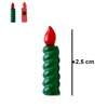 Botão Infantil KR Natal 6102 Vela 125-140 Verde-Vermelho c/25 Unidades