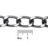 Corrente de Alumínio S.P N.15 10x15mm Cor Onix 01 Metro
