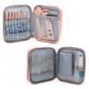 Kit Agulhas de Crochê e Acessórios Rosa Indiano com 55 Und