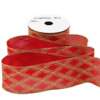 Fita Aramada Natal Progresso TCG056 Geométrico Vermelho 63mm 10mts 