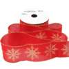 Fita Aramada Natal Progresso TCH006 Flocos de Neve Vermelho 63mm 10mts 