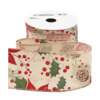 Fita de Natal Progresso Aramada Flor Natal 001 TCR043 63mm 10mts 