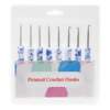 Kit Agulhas de Crochê Flores Azul 08 Und