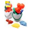 Kit Brincando na Praia Acrilex Ref.44511 Balde Ovo de Dinossauro 7 Und