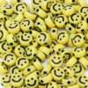 Miçanga de Smile Carinhas Redonda 07mm Amarela com 48g
