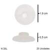 Olho Oval Branco Ref 3020.012.02 c/20 Unidades