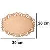 Placa de MDF Arabesco Oval 3 Ref.11175 20x30cm
