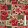 Tecido Patchwork Digital Fabricart DN368 Natal Encantado Flores 0,48x1,50mts