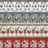 Tecido Patchwork Digital Natal Circulo Barrado Noel 0,58x1,46mts