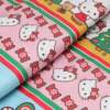 Tecido Patchwork Digital Circulo Natal 2855 Barrado Hello Kitty 0,58x1,50mts