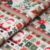 Tecido Patchwork Digital Eva e Eva 914742 Natal Barrado 0,58x1,50mts