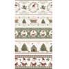 Tecido Patchwork Digital Fuxicos NAT113 Barrado Natal Dos Sonhos 0,58x1,46mts